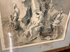 Antico disegno fontana epoca