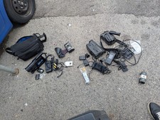 Stock Videocamere E Fotocamere Da Testare Vintage Foto E Video Retro Banco Lavor