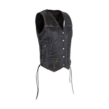 Gilet donna in pelle di