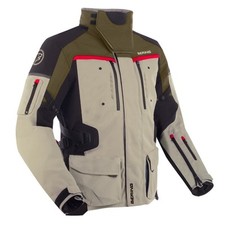 GIACCA JACKET MOTO BERING FREEWAY IMPERMEABILE BEIGE GREEN BLACK TG M