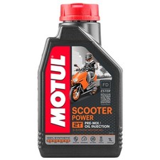 MOTUL OLIO SCOOTER POWER 2T LUBRIFICANTE MISCELA MOTO 100% SINTETICO ANTI-FUMO