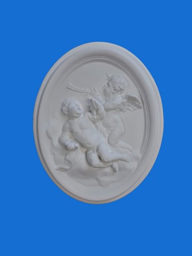 Bassorilievo gesso ovale - in, -ovale