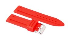 Cinturino in gomma rosso per orologio ansa 30mm tipo panerai silicone caucciù
