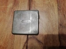 Portasigarette in argento sterling con decorazione ed incisione, vintage