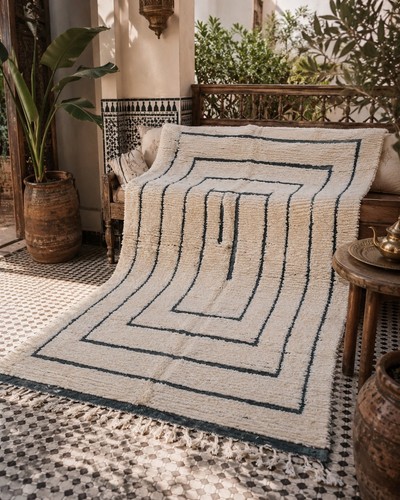 Tappeto marocchino fatto - , a