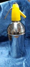 SELTZ VINTAGE Sifone acciaio CIMA modernariato vintage  BAR giallo