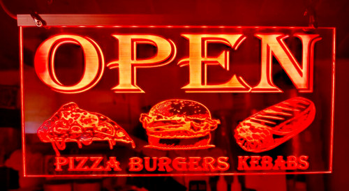 Insegna led kebab pizza - led,