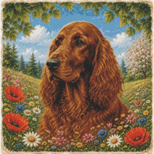 Setter irlandese cucciolo cane