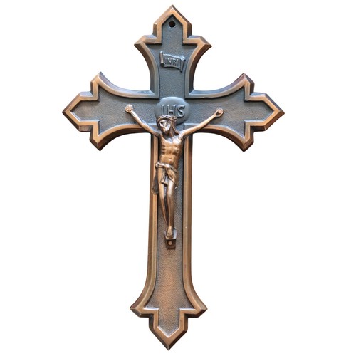 Vintage belgian wall crucifix - vintage,