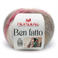 FILATO " BEN FATTO " MONDIAL MULTICOLOR  25% LANA 75% MICROFIBRA PC 100 GR