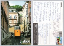 x04002 Elevador da Gloria tram Lisboa  Portugal  postcard 2015 stamp
