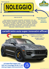 Cartelli tetto auto magnetici NOLEGGIO G-Trapper finiture 3D tipo diamante