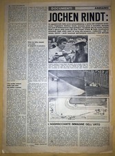 RITAGLIO GIORNALE OGGI ANNI 60-MONZA JOCHEN RINDT-CAMILLO CASATI-ANNA FALLINARO 