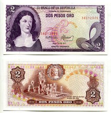 2 Pesos Oro Colombia /
