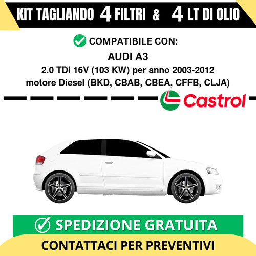 Tagliando per audi - per, tdi