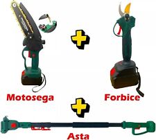 Kit Potatura 3 in 1 composto da Motosega doppia Batteria con lama 6" + lama 8"