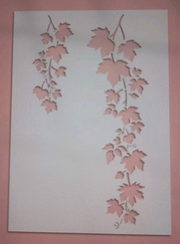 Ivy foglie stencil - a4,