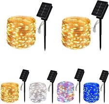 Luci di Natale catena 100 micro led luminosa natalizia energia solare 10 mt rame