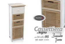 CASSETTIERA 4 CASSETTI ANTA