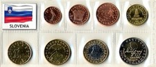 SLOVENIA  SERIE COMPLETA  8 MONETE ANNI MISTI FDC  UNC  IN BLISTER