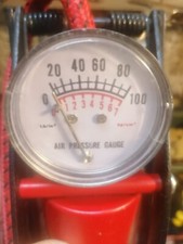 POMPA A PEDALE PIEDE PER GONFIAGGIO RUOTE BICICLETTA AUTO CON MANOMETRO 100 PSI