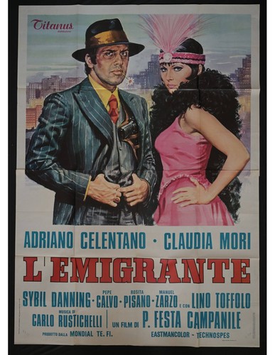 Manifesto emigrante adriano - l'emigrante,