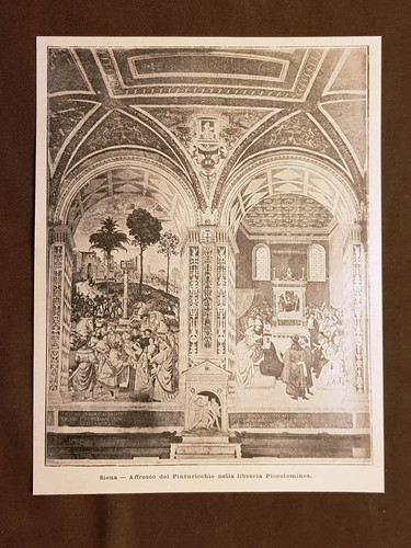 Siena nel 1896 affresco - siena,