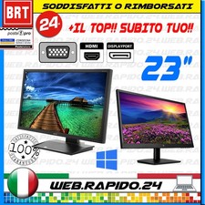 OTTIMO_PC MONITOR SCHERMO LCD LED 23 POLLICI (DELL,HP) VGA DVI DISPLAY FHD 22 24