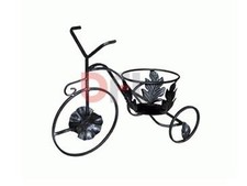 PORTAVASO BICICLETTA IN FERRO BATTUTO UN POSTO CM. 52X26X45H