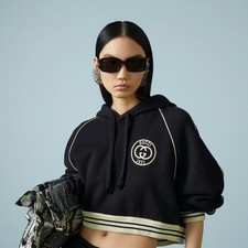 Felpa donna Gucci nera con
