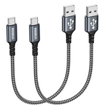 NIBIKIA Cavo USB C Corto Cavo USB Tipo C [2Pezzi 30CM] Cavetto Caricatore