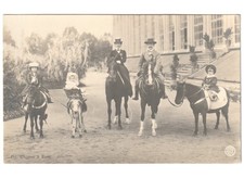 antica cartolina Savoia famiglia reale cavalli poni foto Guigoni & Bossi