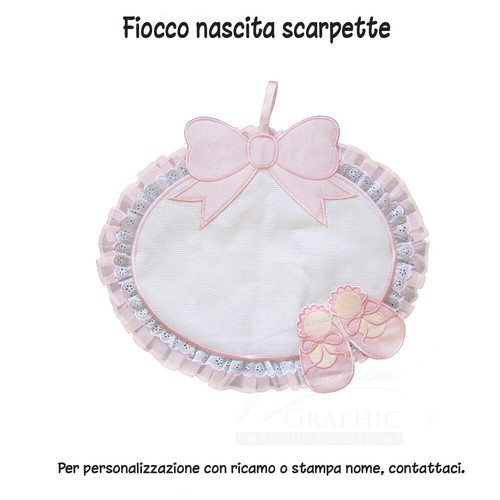 Fiocco nascita scarpette - nascita,