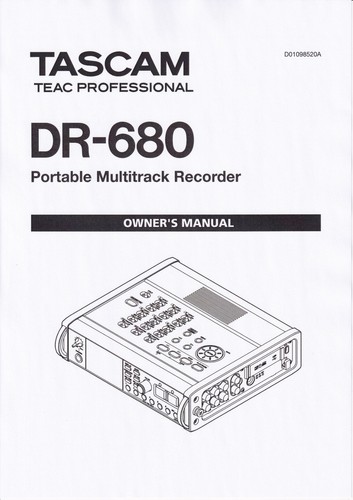 Manuale dell utente per - dell'utente, tascam