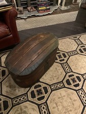 RARO antico baule ovale a