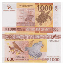 Territorio francese del Pacifico OUTRE-MER 1000 franchi 2014 CFP TARTARUGA...