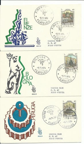 1974 fdc venetia - venetia, 383-1-2-3/it