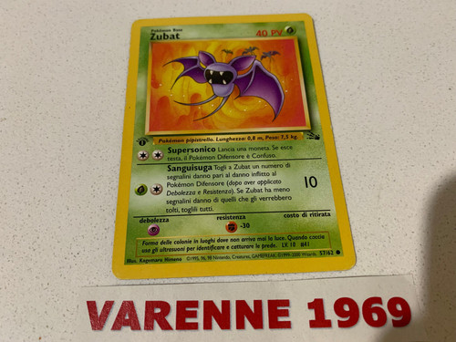 Pokemon zubat fossil - zubat, 57/62