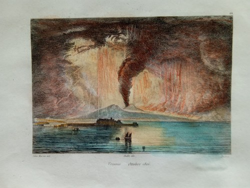 Incisione acciaio vesuvio - incisione,