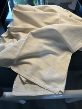 Lenzuolo Singolo 272x138 • Canapa Antica Colore Beige Iniziali AM