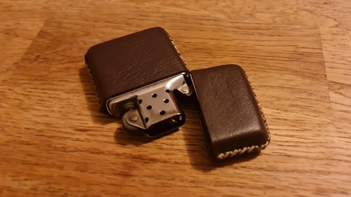 Handmade leather zippo - zippo, lighter