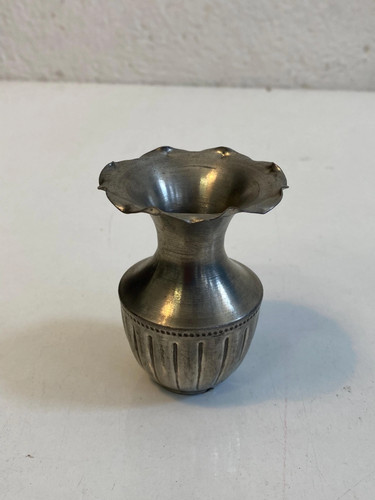Vasetto vintage peltro 8x6 - vasetto,