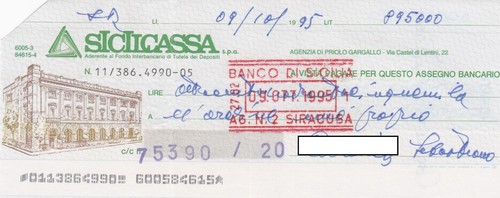 Siracusa assegno della - siracusa,