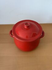 PENTOLA BOMBATA Con Coperchio In  TERRACOTTA Diam. 20 CM