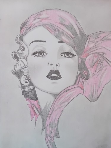 Disegno matita il foulard - disegno, a