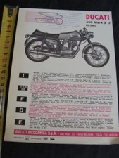 FOGLIO PUBBLICITARIO MOTO DUCATI 450 MARK 3 DESMO BROCHURE OLD BIKE 1 PAGINA