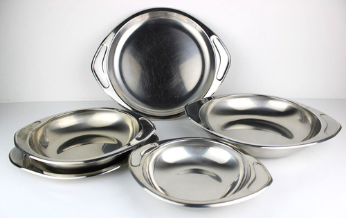 Set vassoi acciaio inox - 5,