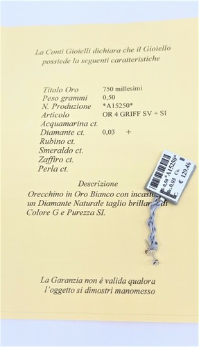 Orecchino singolo uomo oro - *,