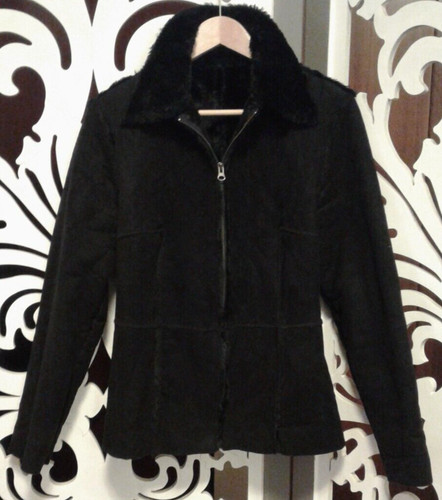 Eco montone corto nero - tg., 44