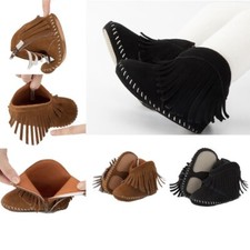 Stivaletti neonato suola morbida nappe mocassini culla scarpe tinta unita antiscivolo 0-18M